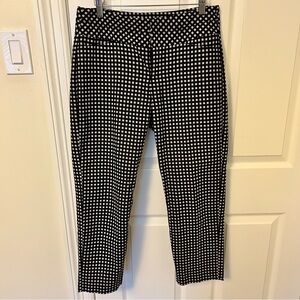 Elle Black snd Tan Checkered Ankle Pants